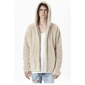 Fear of God Tan Hooded Open Cardigan Sweater